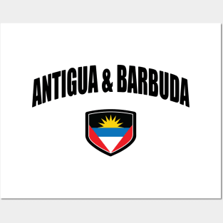 Antigua and Barbuda National Flag Shield Posters and Art